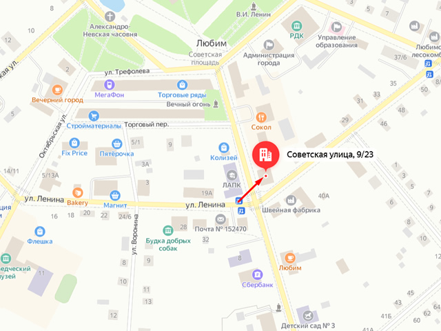 Отделение Социального фонда России (СФР) по Ярославской области. Клиентский отдел в г. Любим